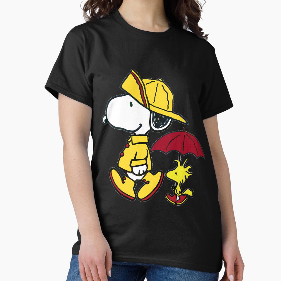 Yellow Raincoat And The Woods Peanuts by MerchQueDesigns