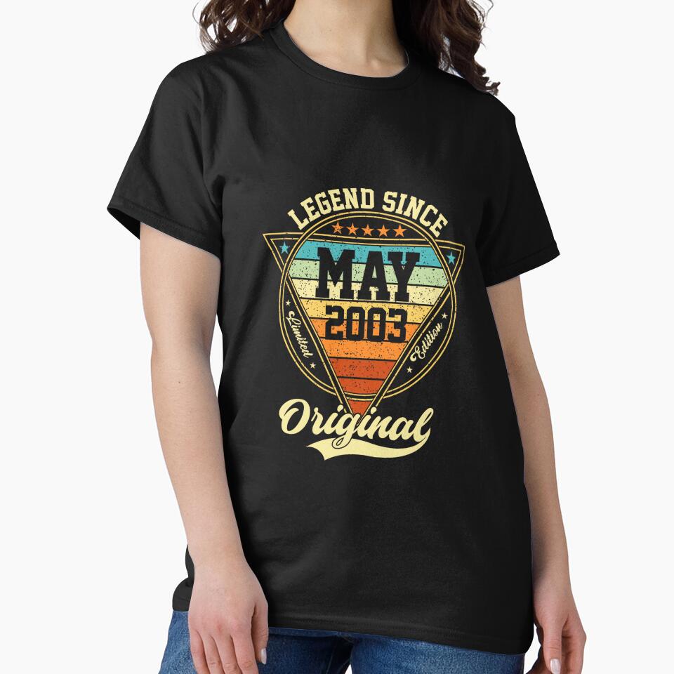 Vintage 23rd Birthday Legend Since May 2003 Premium Tri-Blend by SylviaYLaughlin