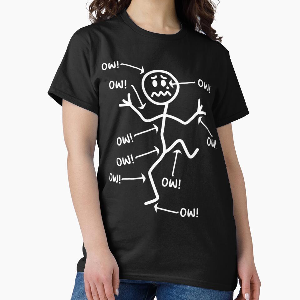 Ow Ow Ow Stick Character Figure Chronic Pain by TomatiLove