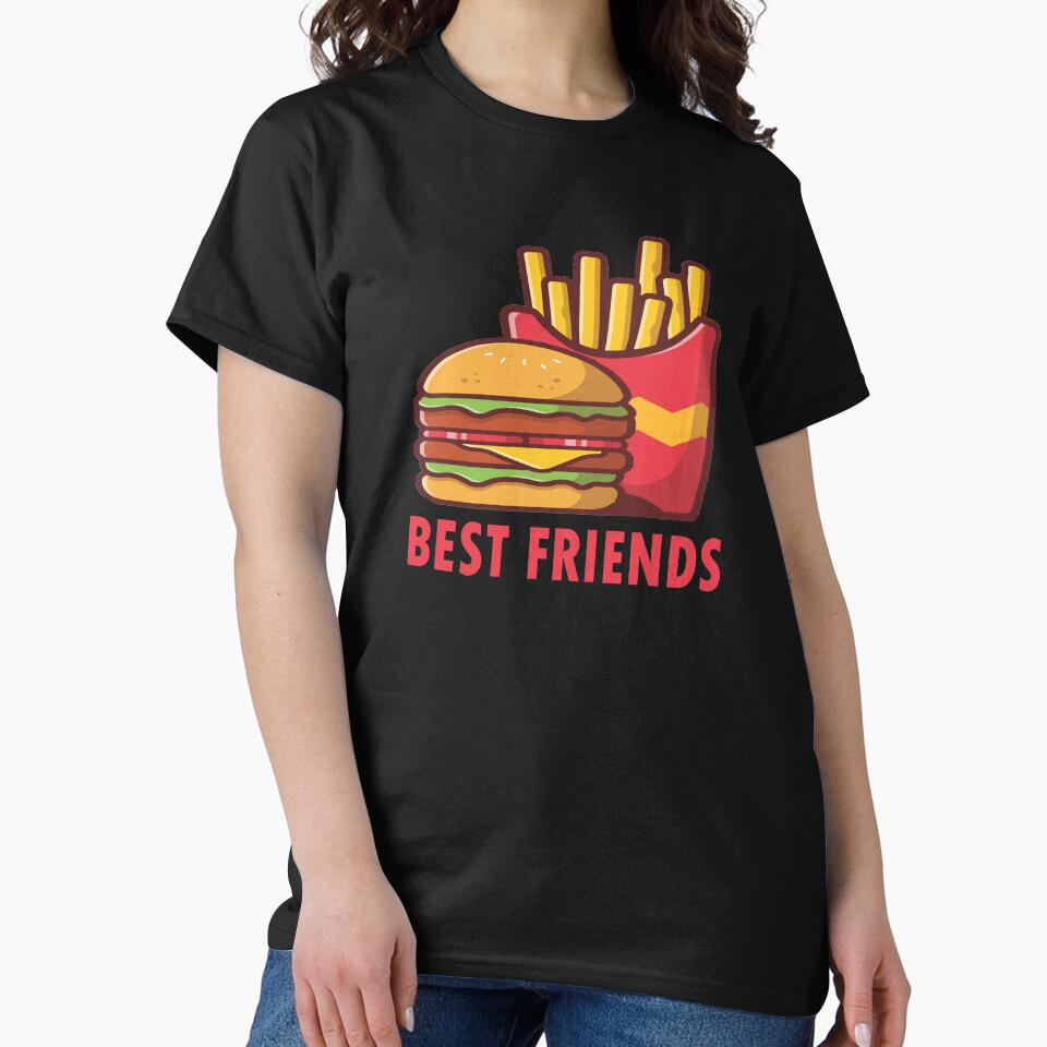 Burger And Fries Are Best Friends by NewPrint