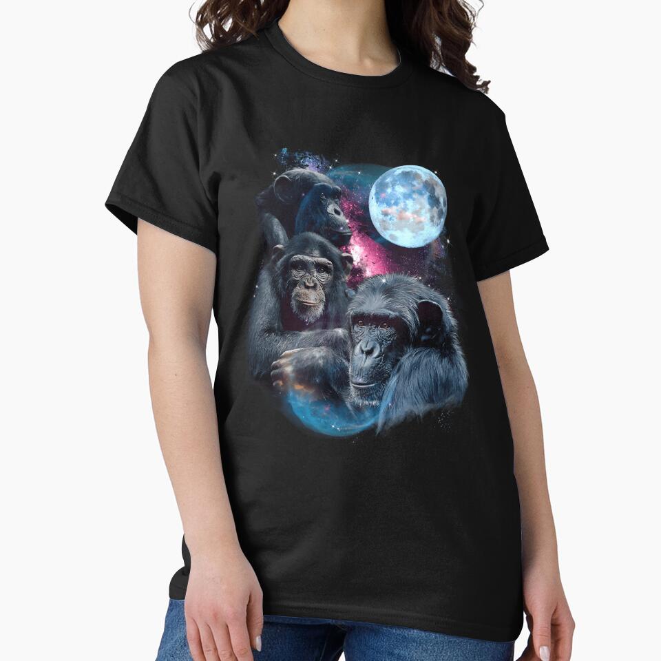 3 Moon Chimpanzee Monkey Chimp Ape Animal Novelty by neyvrvdpez49