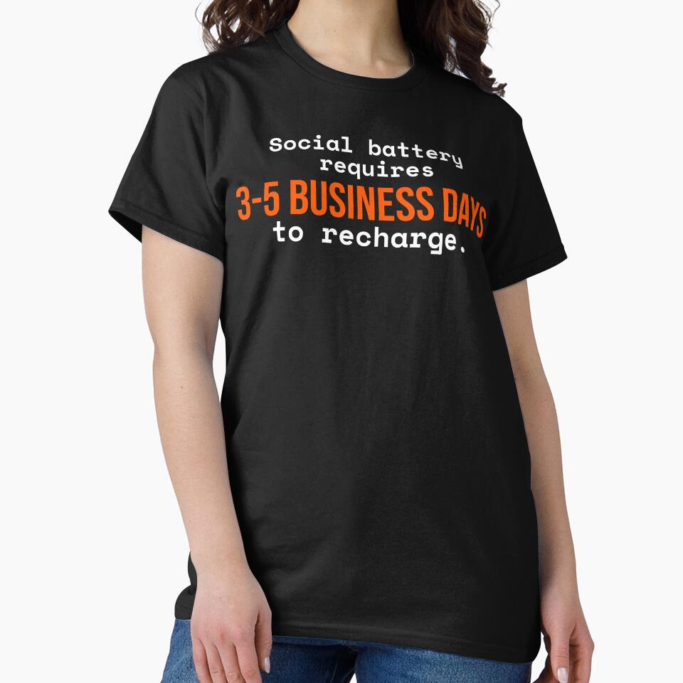 Social Battery Empty Funny Introvert Quote by Becheer