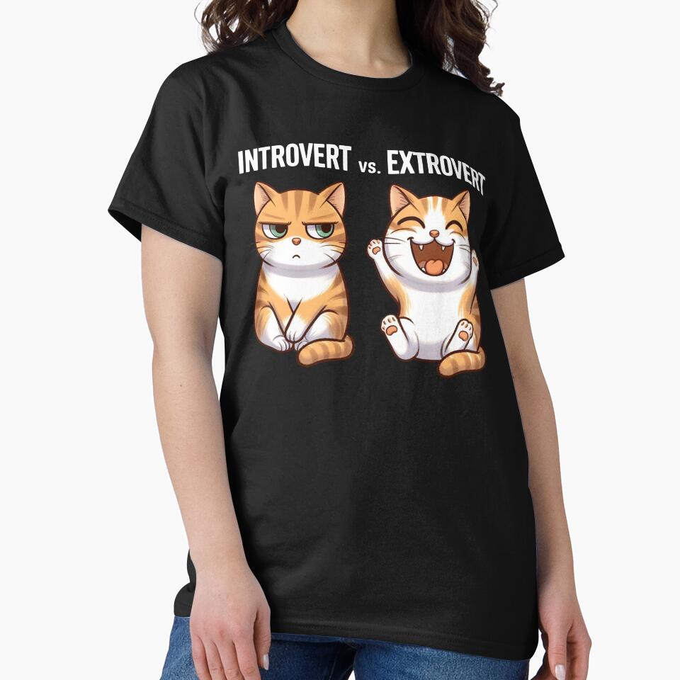 Introvert vs. Extrovert Funny Cat by williebizmerch