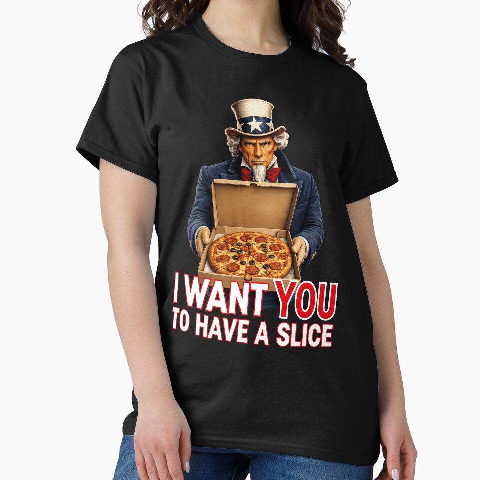 Funny Pizza Lover Patriotic Americana Uncle Sam Food Humor by TheTrendsDesk