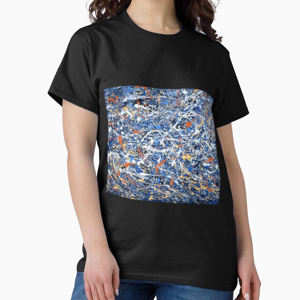 Abstract Jackson Pollock Painting Original Art ,artwork by Jackson Pollock, red, yellow, blue, black by Amy-Hamilton