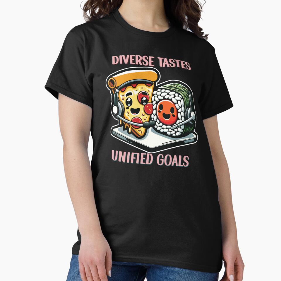 "Culinary Coalition" - Pizza and Sushi workplace humor by PrintMastery