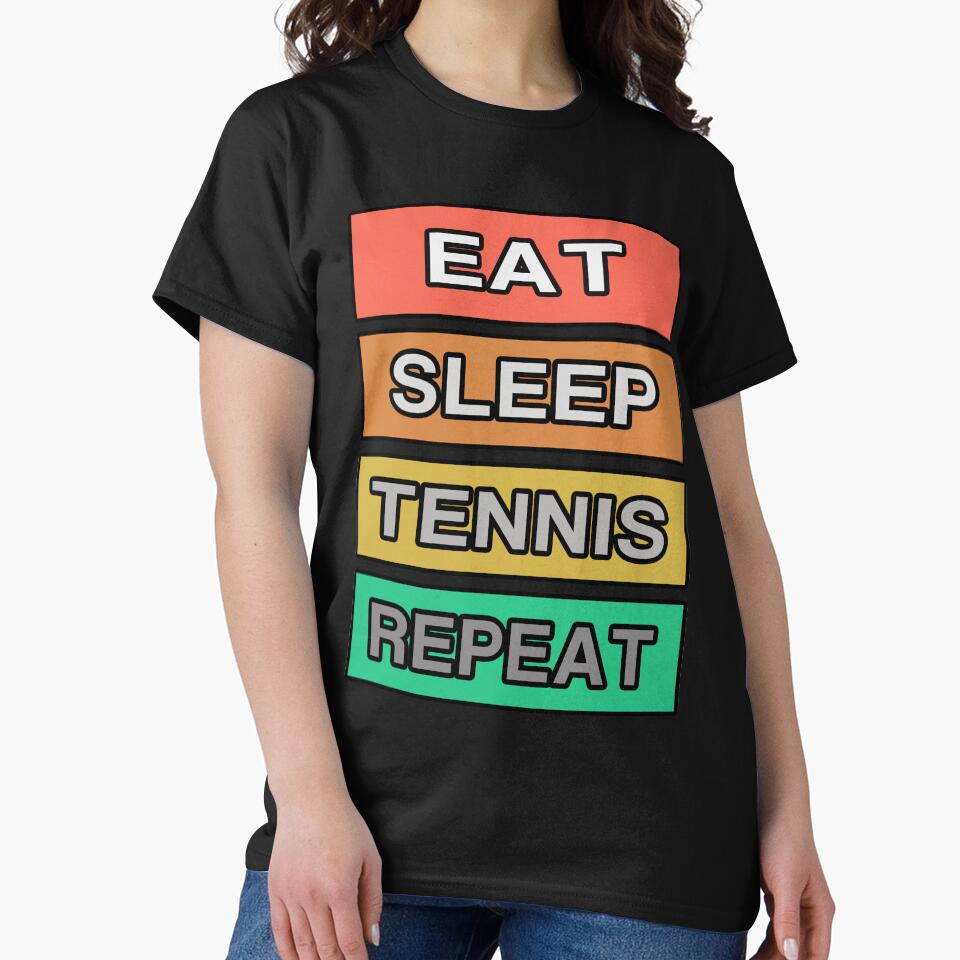 Eat Sleep Tennis Repeat RETRO by teledesign