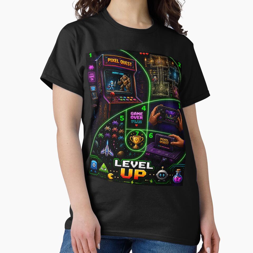 Level Up – Retro Pixel Gaming Collage Art by Shaw1Berry