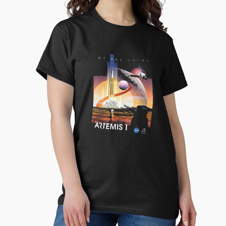 NASA Artemis I Retro Poster Shirt (Front) T-Shirt_34617816 by ZiraBooth