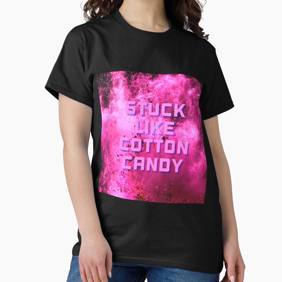 Stuck like cotton candy design pink bright gothic by ICRainbowMoons