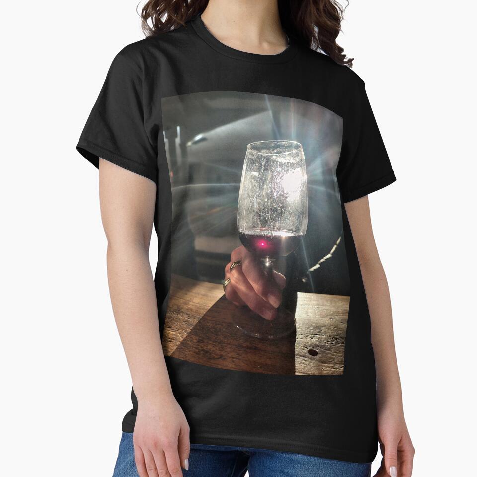 Red Wine Glass in Moody Light by MagpieSprings