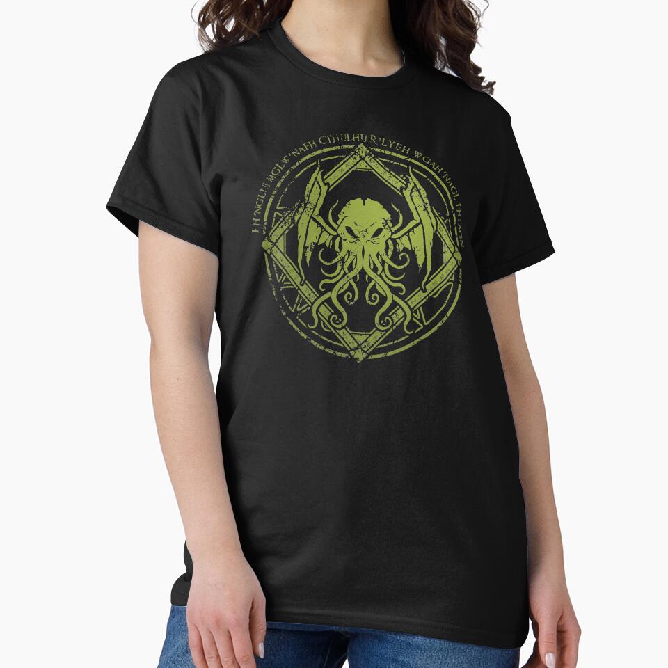 Cthulhu - Lovecraft - Distressed chant design by zachholmbergart