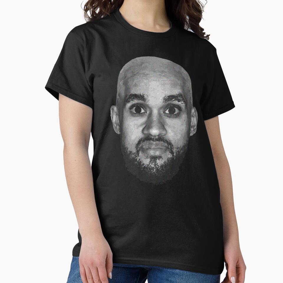 Bald Derrick White Funny Vintage Face by RatTrapTees
