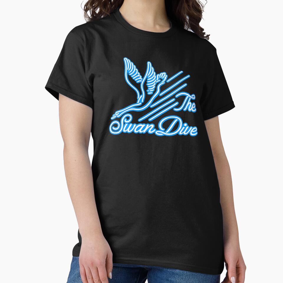 The Swan Dive Neon Logo – Retro Electric Blue Dive Sign by gahteeriffico
