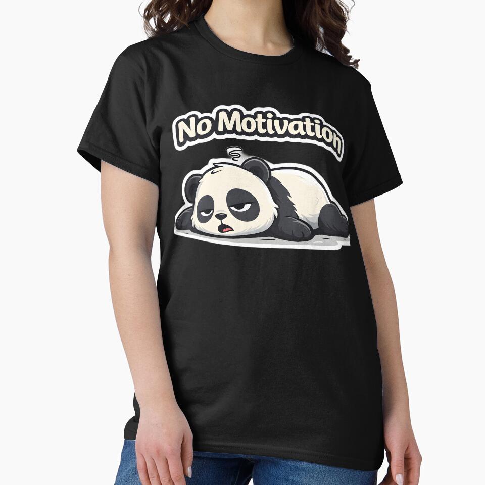 No Motivation Panda | Cute Lazy Panda Sticker by TheLazyVibe
