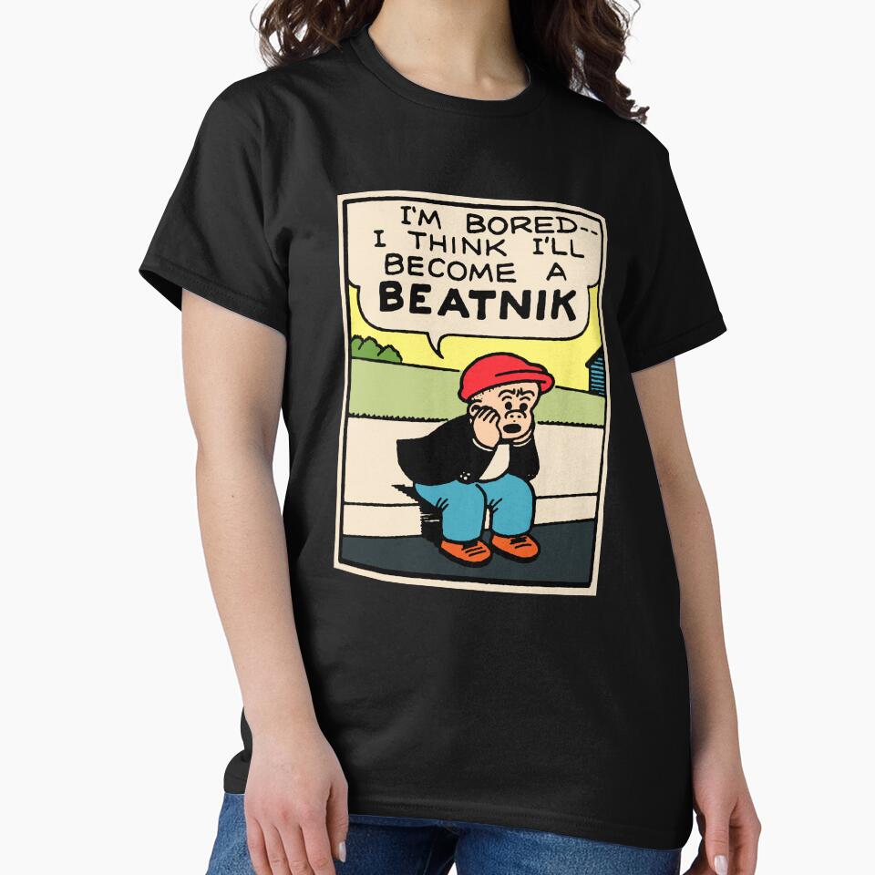 Bored Beatnik Sluggo Style Vintage Retro Pop Art Parody Comic Graphic by wmxdesign