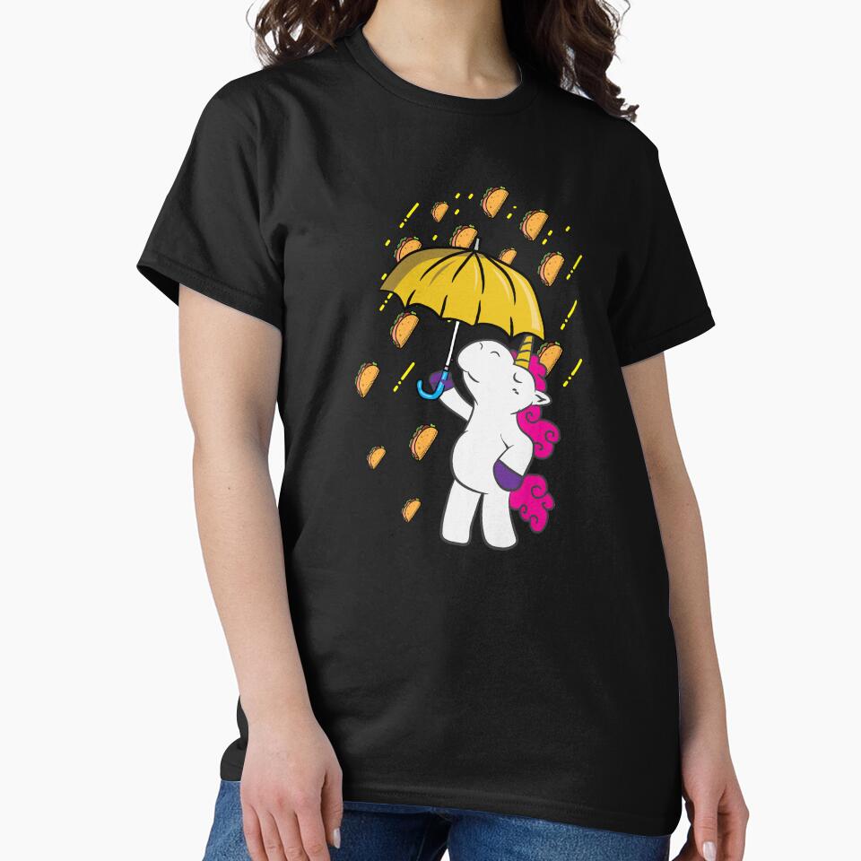 Love Tacos Its Raining Tacos Unicorn Gift Idea by haselshirt