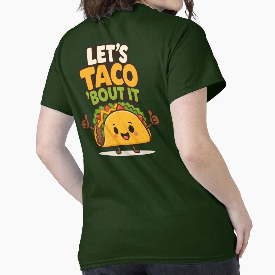 Let's Taco 'Bout It | Cute Kawaii Taco Pun Cartoon Design by Savage Dreams