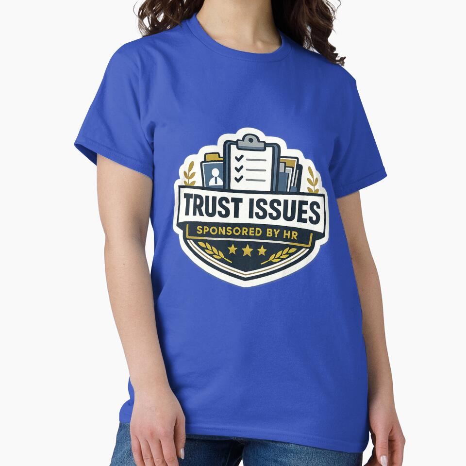 Trust Issues Sponsored By HR Corporate Humor Sticker by Crybyte Studio