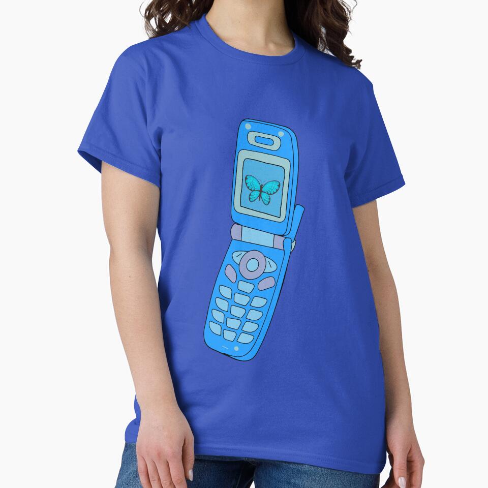 Y2k blue butterfly flip phone design by azzeddine  ⭐⭐⭐⭐⭐