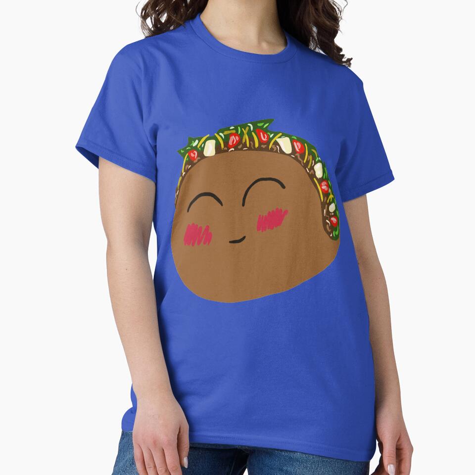 cute taco redbubble sticker by sarina G