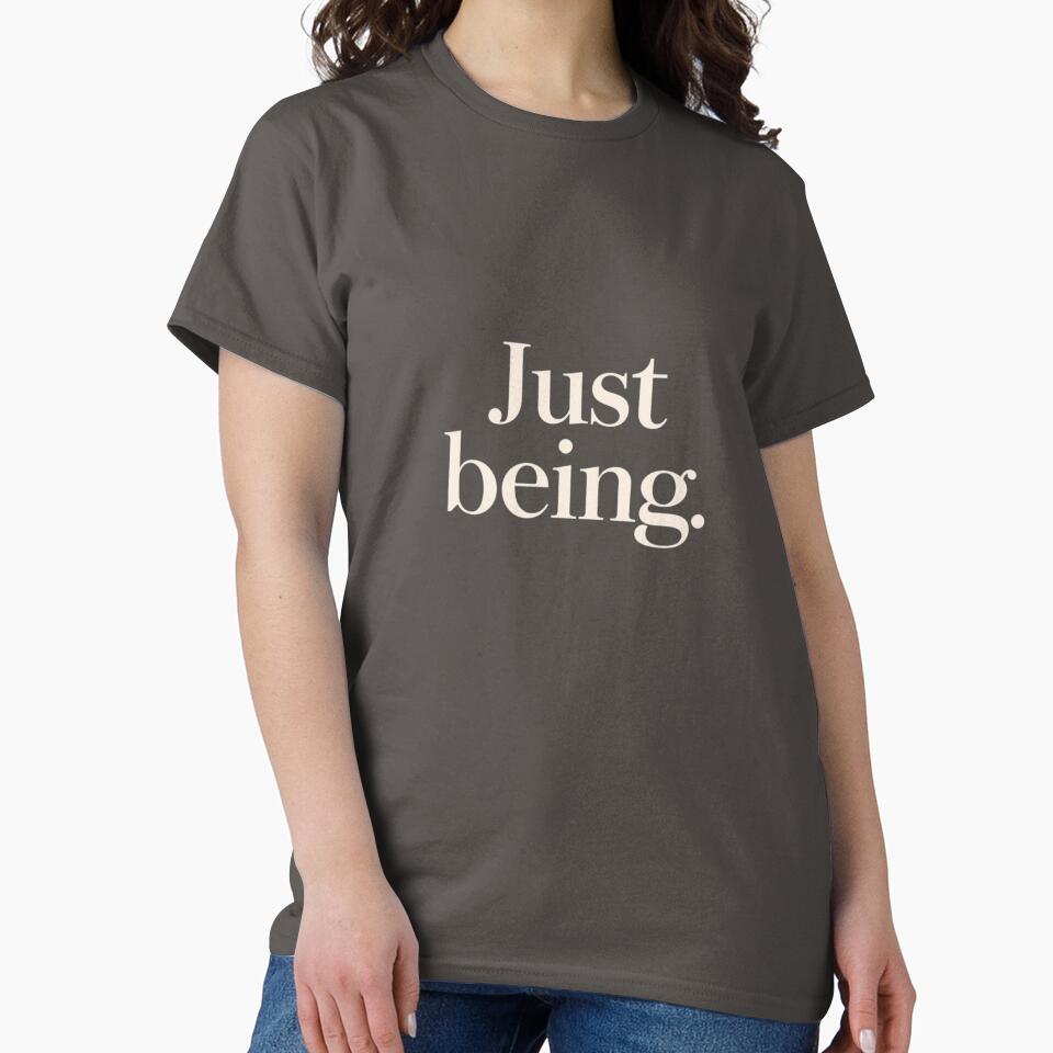 Just Being – Calm Minimal Typography Design by Irene Catchmind