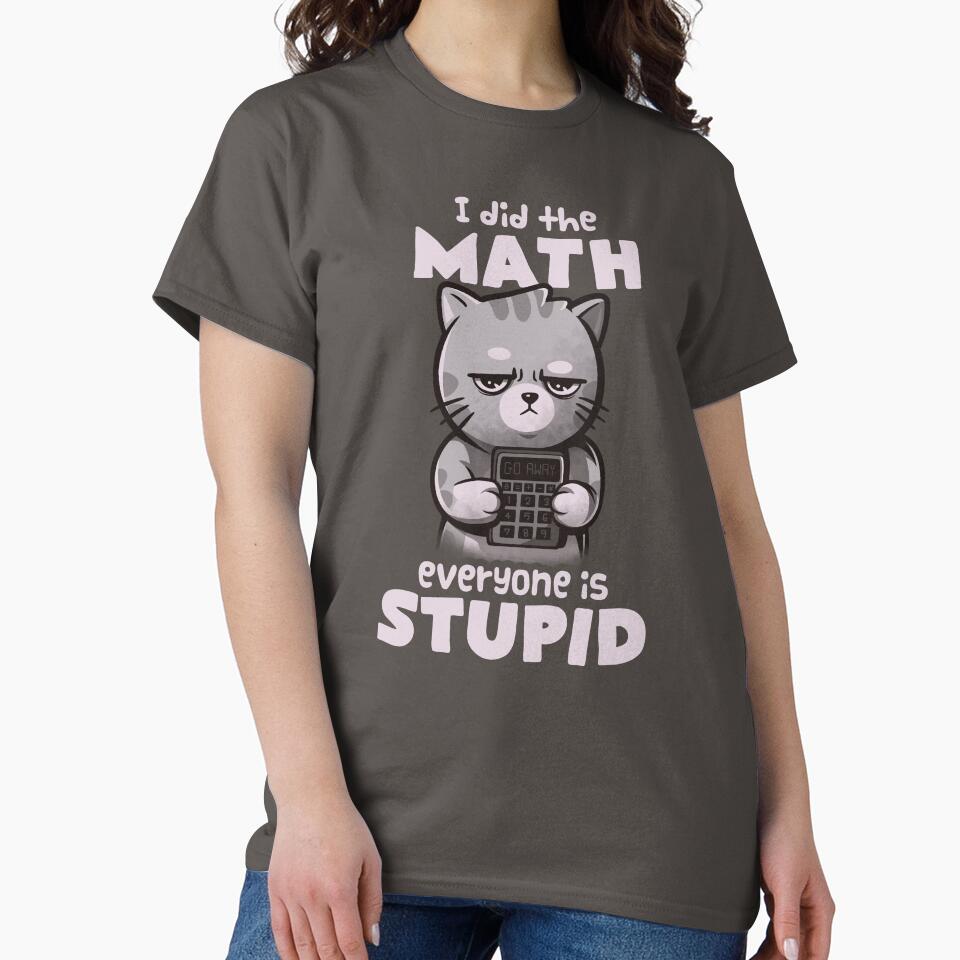 Math Cat - Cute Angry Cute Kitty Gift by EduEly