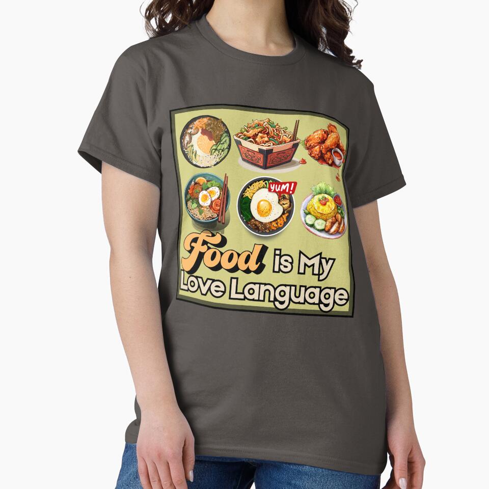 Food Is My Love Language – Cute Asian Food Illustration by Wentoo