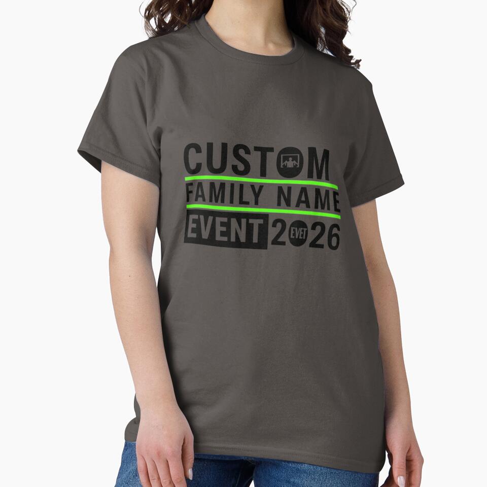 Custom Family Name T-Shirt - Personalized Event 2026 Matching Tee with Logo Icon by mo-carnival