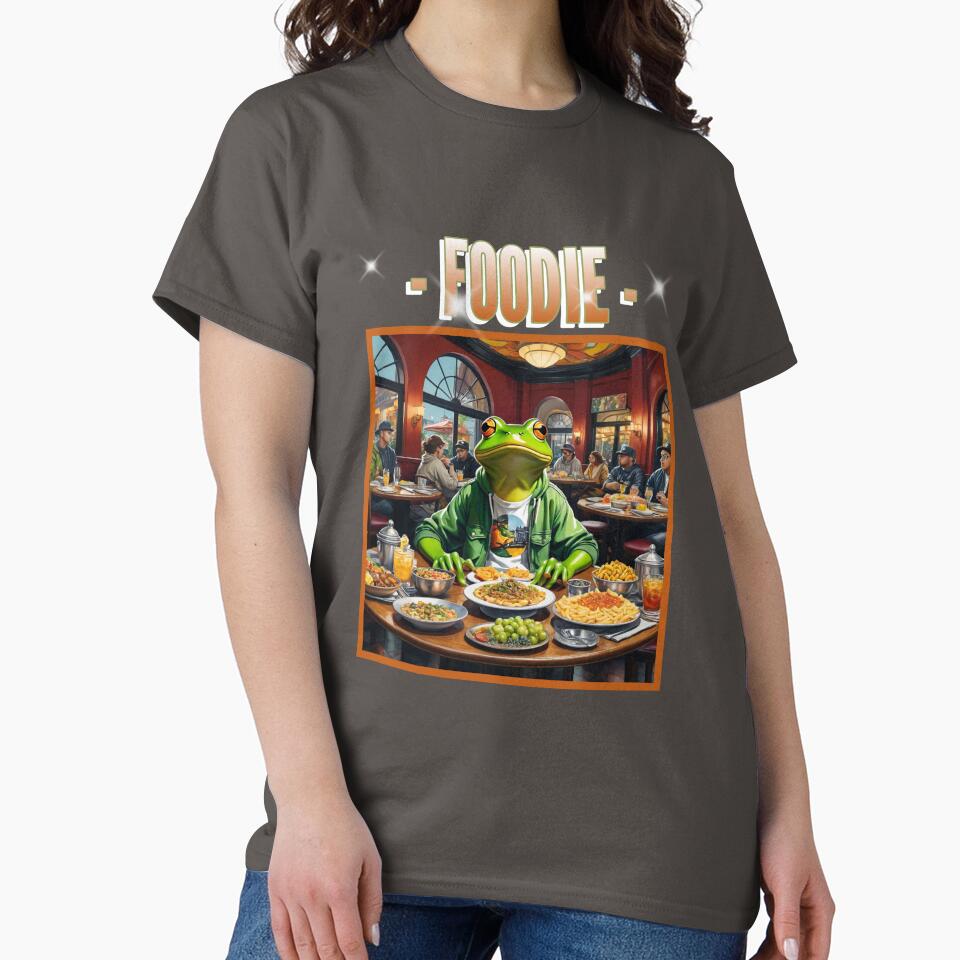 Frog Foodie at an Elegant Restaurant by EmeraldCauldren