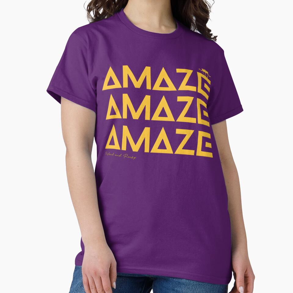 Project Hail Mary Amaze Meme Funny Minimal Humor Quote Classic T-Shirt by Qwertycraftd
