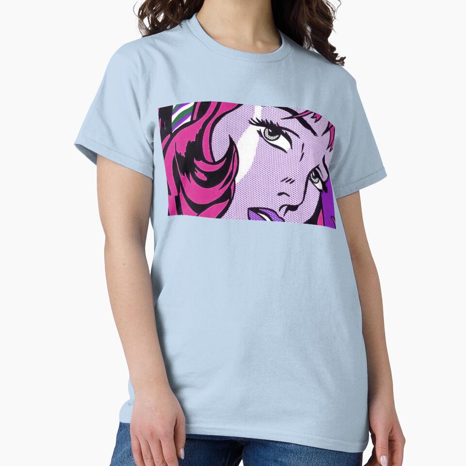 girl with hair ribbon - Roy Lichtenstein Pastel Goth edits by TrezeTreze