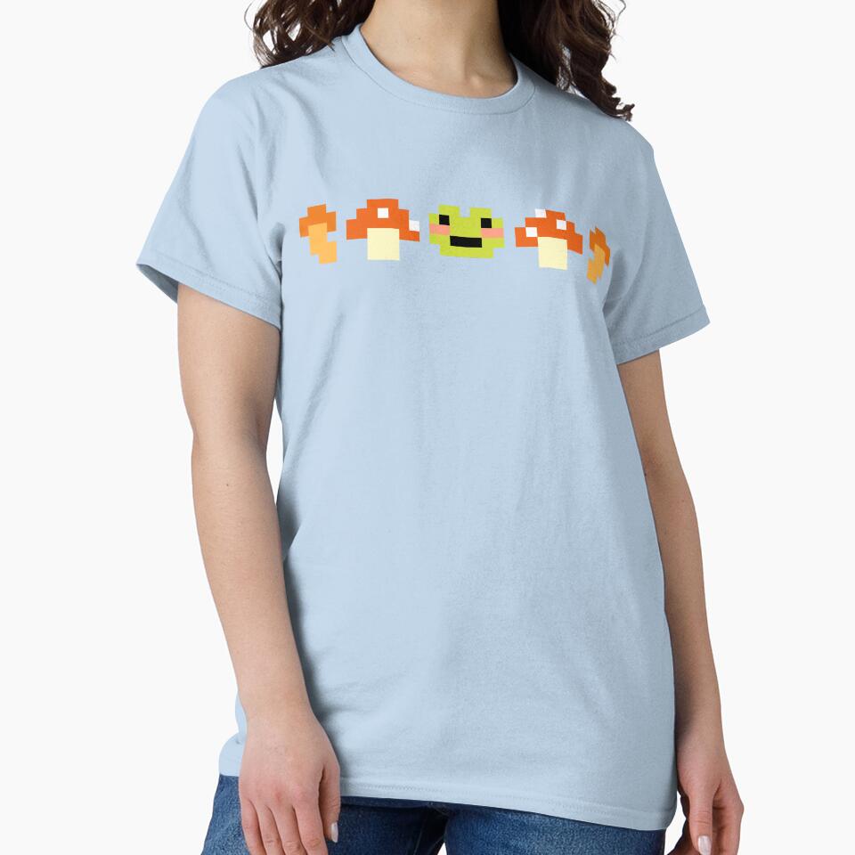 Pixel Frog Mushroom – Cute Retro Pixel Art Nature Design by Aku-passion