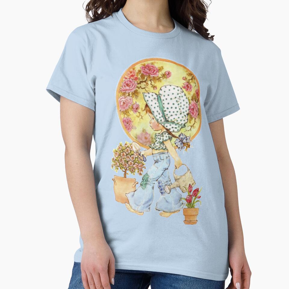 Sarah Kay - Girl, roses and watering can (Ziggurat color) by jwebmarket