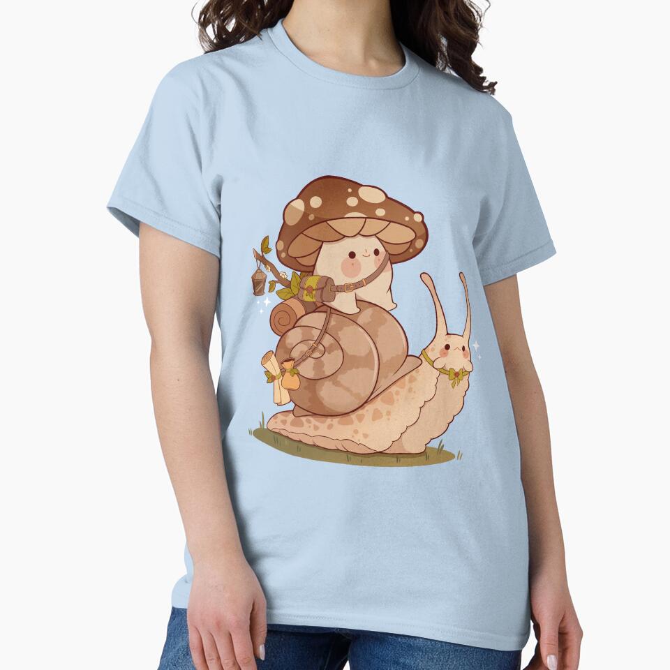 Cute mushroom and snail friend by Rihnlin