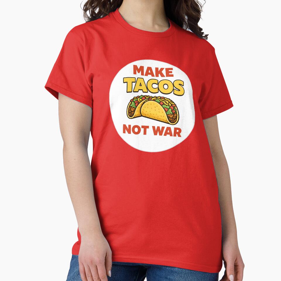 MAKE TACOS NOT WAR STICKER by PIXEL POP DESIGNS - Beyond the Norm!