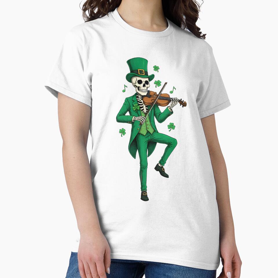 St Patricks Day Skeleton Violinist by KroghDs