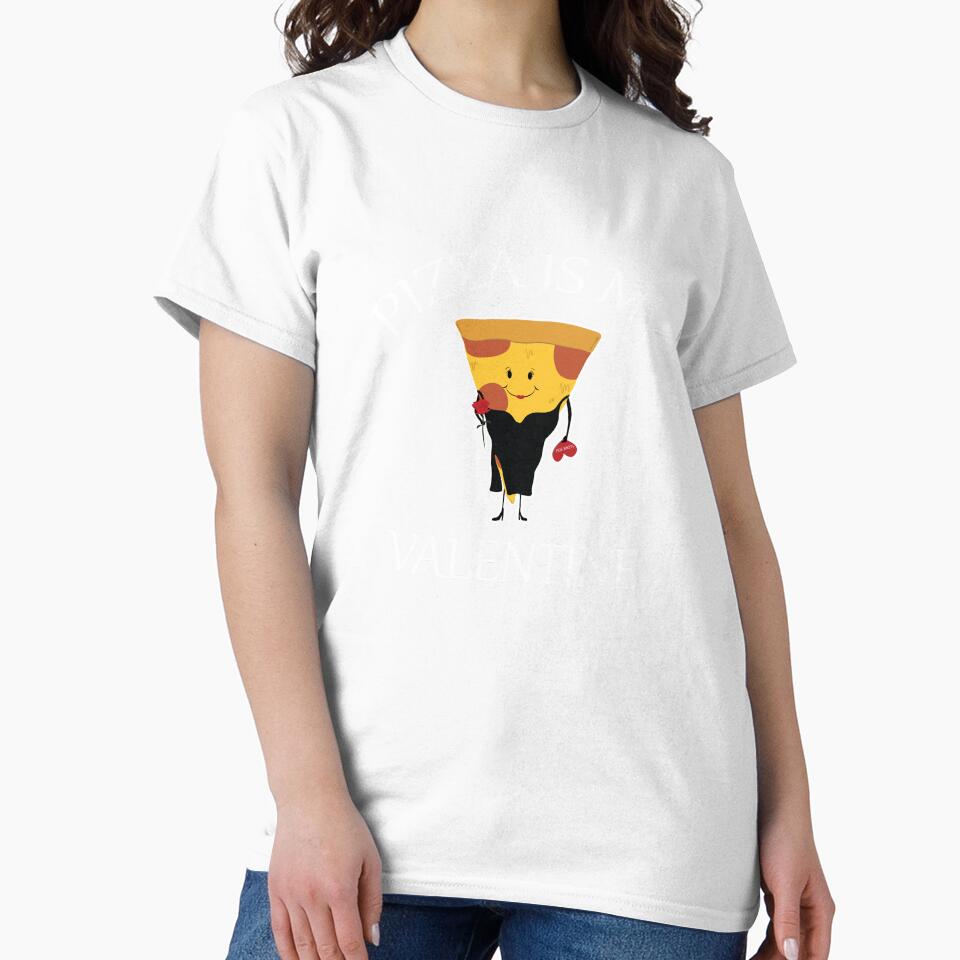 Pizza Is My Valentine rose heart card vers1 by KLINESTORE