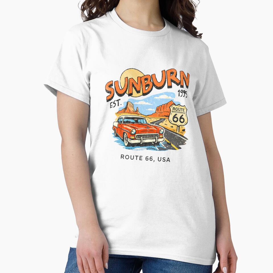 Route 66 Road Trip Vintage Car by Oniyasha