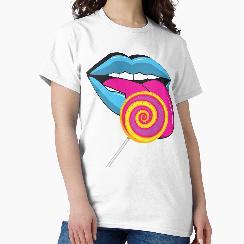 Colorful lollipop and tongue by Taleahsdesigns