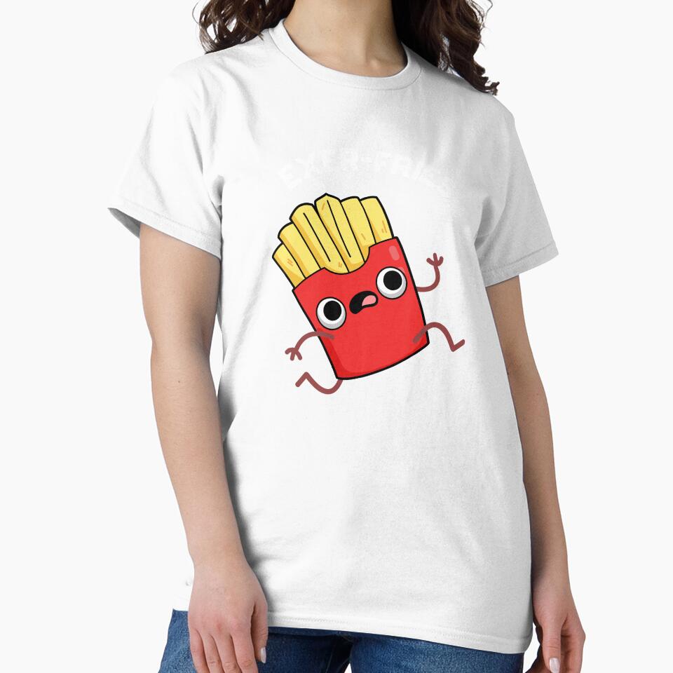 Exer-fries Funny Fries Puns (Dark BG) by punnybone