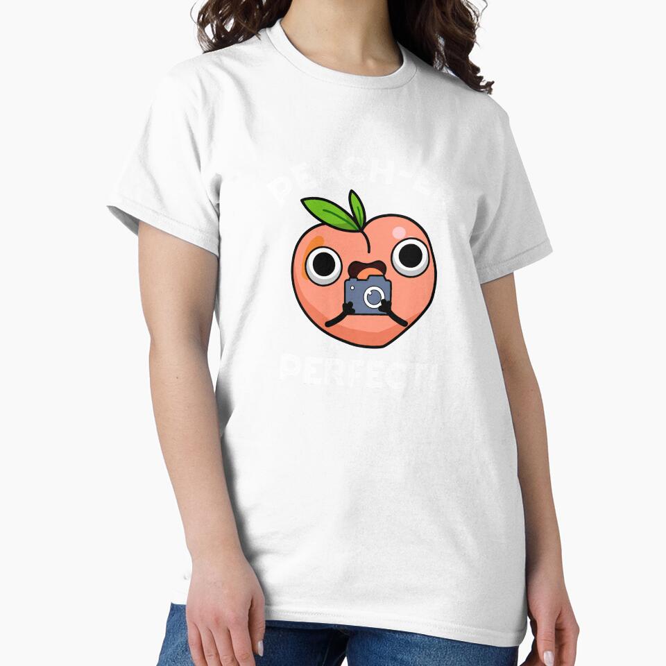 Peach-er Perfect Funny Peach Pun (Dark BG) by punnybone