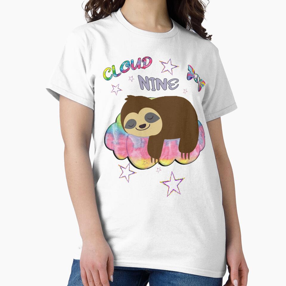 Hippy Life Retro Cloud 9 Funny Sloth by tamdevo1