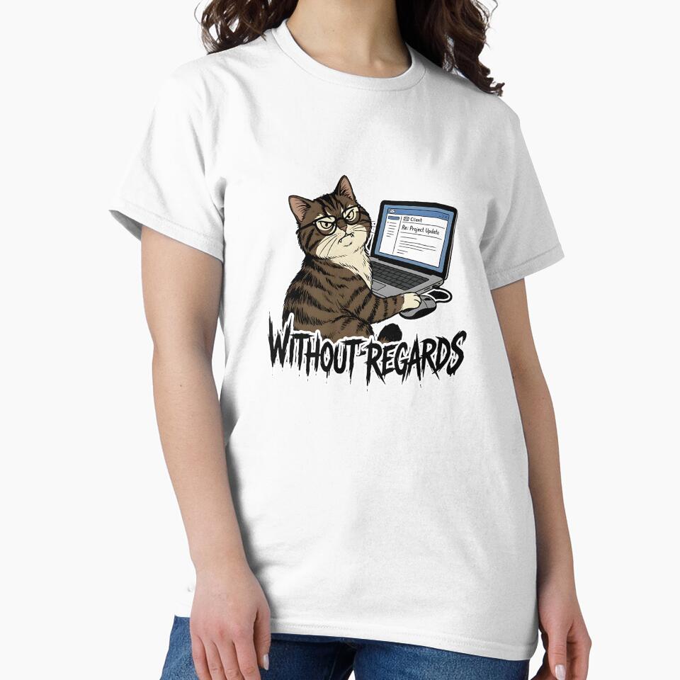 Angry Corporate Cat Answering Emails - Relatable Office Humor by thernaX
