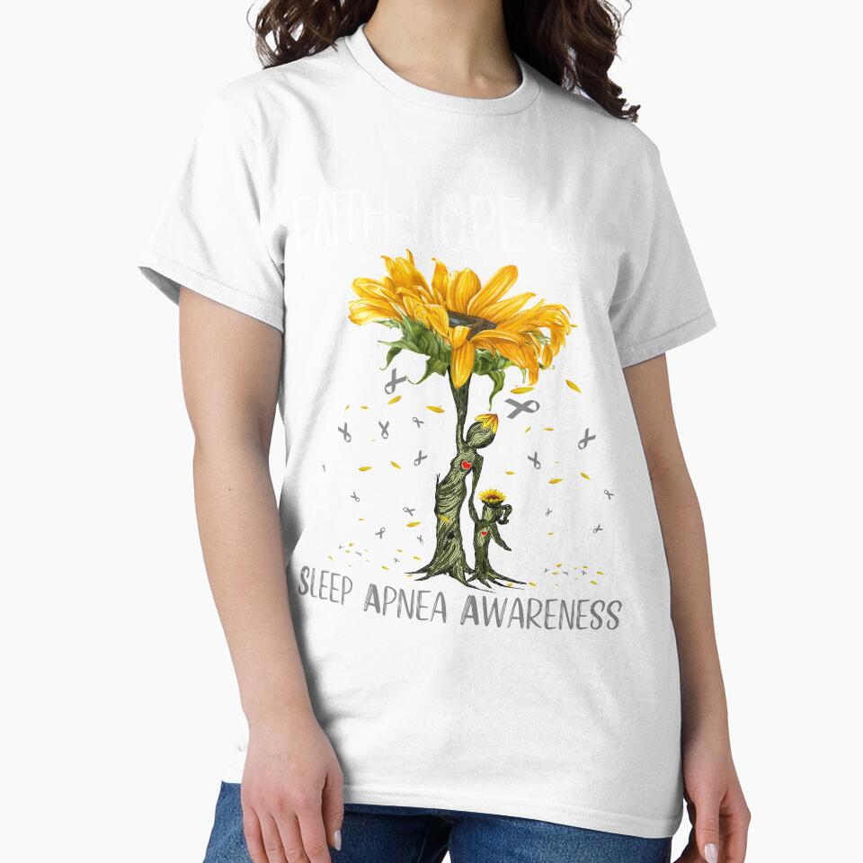 Sleep Apnea Awareness - Sunflower Faith Hope Love by Hilten