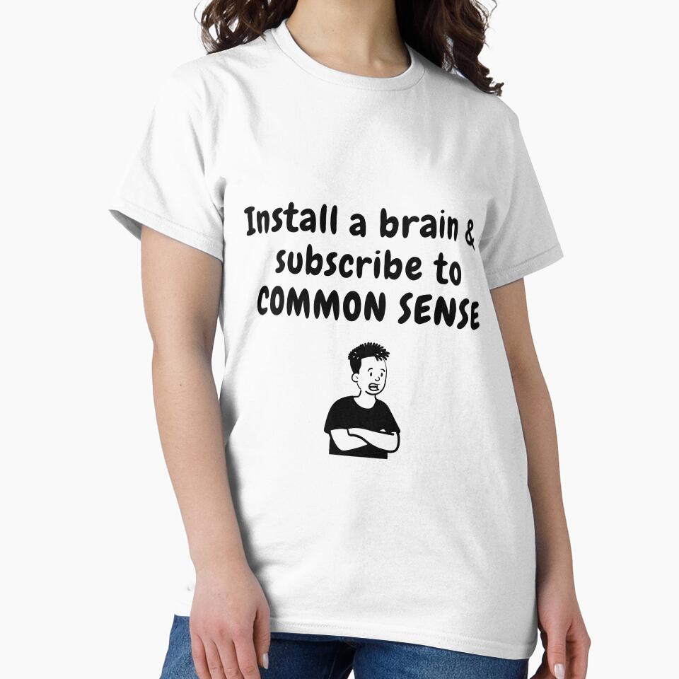 install brain and subscribe FUNNY t shirt by HIPNOTIZAR  CRAFTS