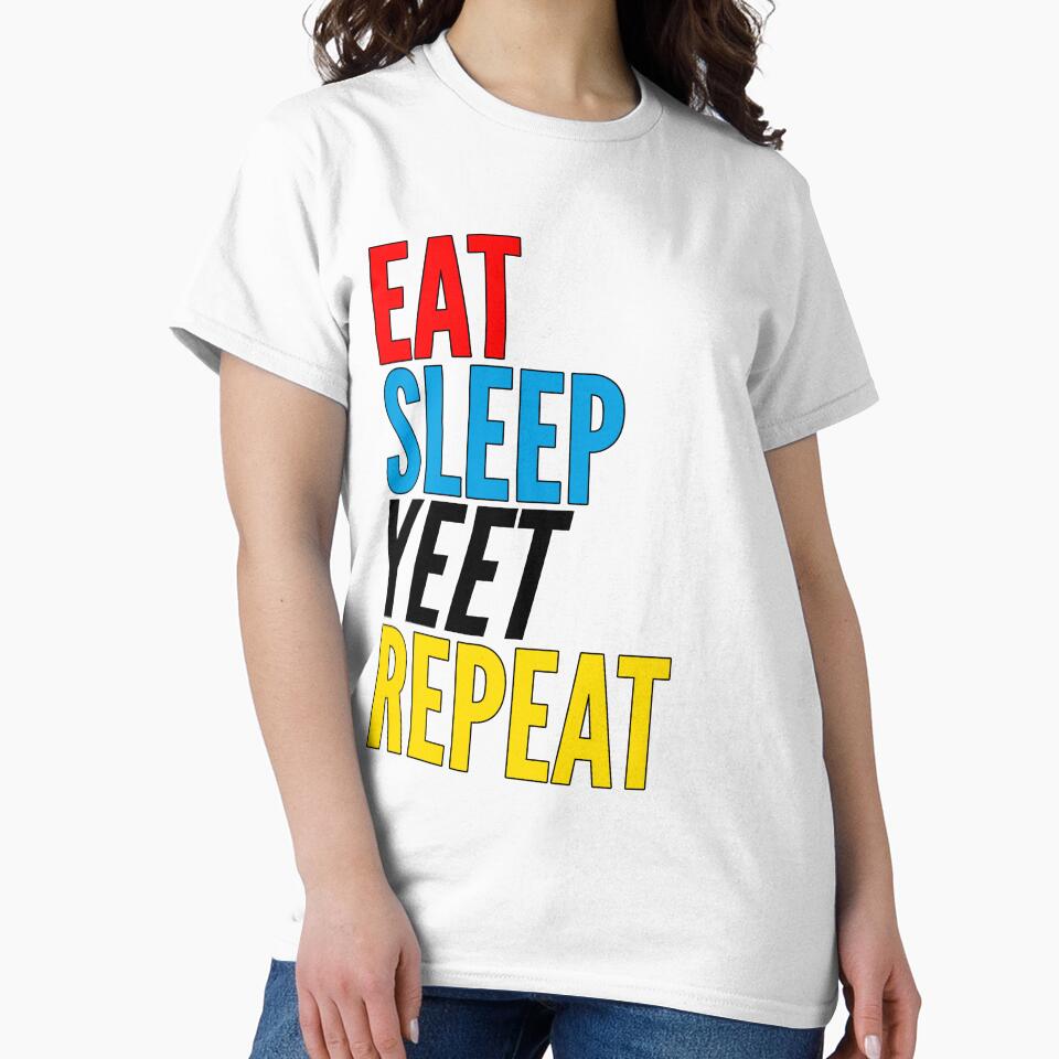 Eat Sleep Yeet Repeat Colorful by azmndesigns