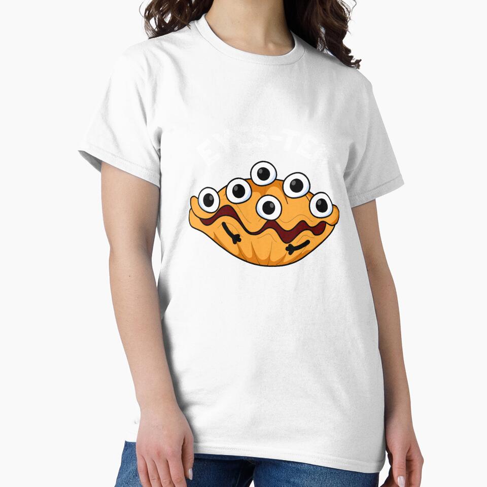 Eyes-ter Funny Oyster Pun (Dark BG) by punnybone