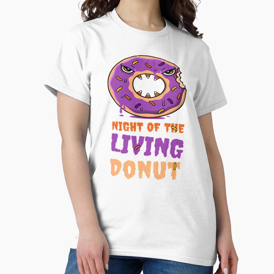 Halloween Night Of The Living Donut Zombie Funny by Clavitaps