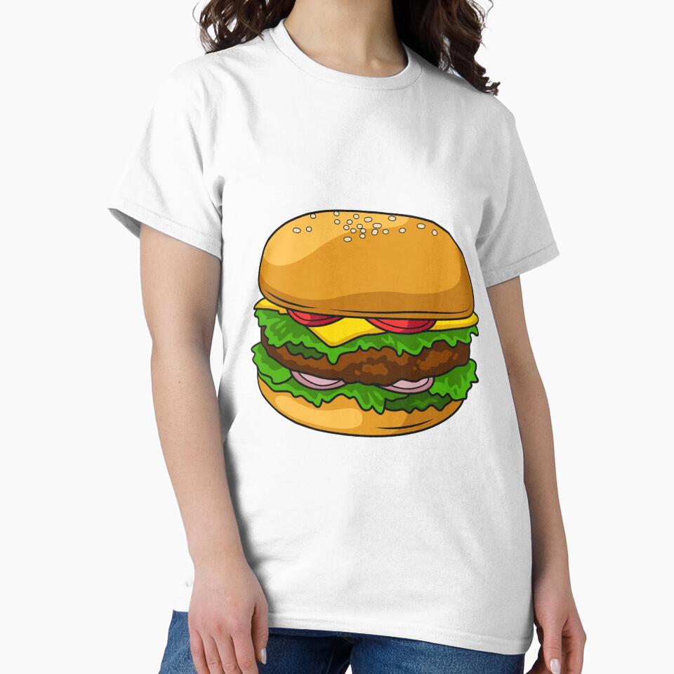 Hamburger cartoon illustration by Misscartoon